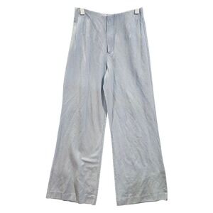 ZARA Sz S‎ Wide Leg High Waisted Linen Blend Pant  #452